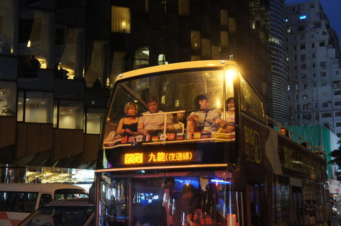 香港　オープントップバス